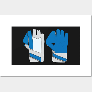 Cricket Keeper Gloves Clipart Stickers Posters and Art